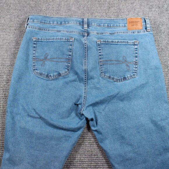 Denizen from Levi’s Jeans Womens 16 W33 L25 Blue Boyfriend Distressed Cuffed - Picture 6 of 12